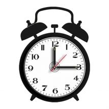 Kit reloj de vinilo negro 30x40cm