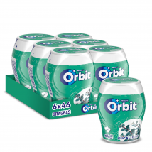 Orbit Botes Chicles Sin Azúcar de Eucalipto en grageas, 6 x 46uds