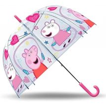 Paraguas Campana Transparente Peppa Pig Hearts