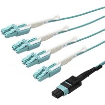 Cable de Fibra óptica Startech.com MTP a LC OM3 Multimodo 40 Gb Pestaña Plenum MPO/MTP 3 Metros