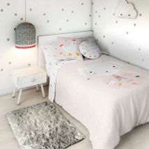 HACIENDO EL INDIO - Funda Nórdica Infantil Estampada - Algodón Extrasuave - Incluye Funda Nórdica + 1 Funda de Almohada - Fabricado en España - Cama 90/105cm