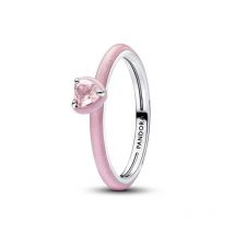 Anillo Pandora Corazón Chakra Rosa