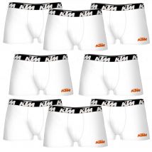 KTM Set de 8 Calzoncillos Bóxer Blancos Cómodos y Transpirables