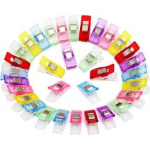 Pinzas Clips Costura 2.7 * 1.0 * 1.5cm en ABS para Encuadernación Manualidades Pinzas Pequeñas para tela (Pack 50 uds.)