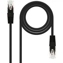 NANOCABLE Cable Red LATIGUILLO Cat.6 UTP AWG24 Negro 25 CM