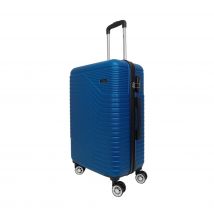 Maleta Barata Mediana Benzi BZ5747 Color Azul Oscuro  de medidas 65 x 40 x 25 cm y un peso de  3,2 kg. Maletas de Viaje  Rígida. Equipaje  con 4 Ruedas dobles giratorias 360º y Cerradura de