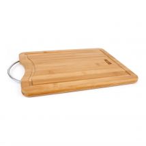Quttin - Tabla de Cortar Bambú/Metal 39.5x30x1.5 cm - Resistente y Duradera, Antideslizante y
