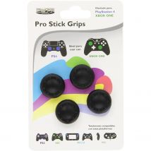 Edge Entertainment Pro Stick Grips para Mandos - 4 Grips Negros - Compatible con Varias Consolas