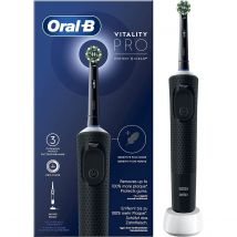 Cepillo eléctrico dientes Oral-B Vitality PRO, cepillo dental oscilante, recargable, 3 Modos Limpieza: Limpieza diaria, Sensible y Sensible Plus, temporizador 2 min, adulto, color negro, morado y azul
