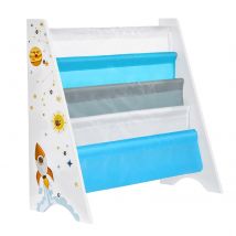 SONGMICS Libreria per bambini, scaffale per bambini, per camera da letto, sala giochi, asilo nido, scuola, 62,5 x 28 x 60 cm, salvaspazio, bianco