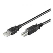 goobay USB AB 300 HiSpeed ​​Negro 3m - Cable USB A/B Negro, 3m, Impresora