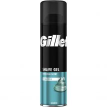 Gillette Classic Gel de Afeitar Hombre para Pieles Sensibles, Pack 6 x 200 ml