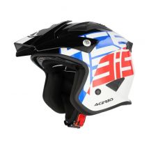Casco Jet Trial Off-Road Acerbis Aria Blanco Azul Rojo 22.06