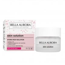 BELLA AURORA - Hydra Rich Solution 50 ml, Crema Facial de Día Hidratante, Para Piel Normal o Seca, 24H Hidratación Intensiva, Crema Antimanchas y Antiedad, Suaviza la Piel, Acción Antiestrés Oxidativo