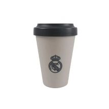 Vaso Térmico Real Madrid 400ml Oficial – Copa para Llevar Café Crema, Antiderrames, Licencia Original