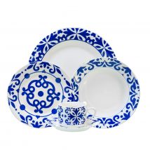 Vajilla de porcelana de 6 servicios 30 piezas, con un diseño elegante para su mesa. Apto para lavavajillas.  Bengoa de XSQUO Useful Tech