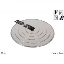VR - TAPA ONDULADA ALUMINIO 55CM - Tapa Ondulada Versátil y Creativa - Tapa Ondulada para Conservar Frescura - Tapa Ondulada de Diseño Único y Estético - Tapa Ondulada Apta para Diferentes Recipientes