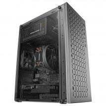 Mars Gaming MC-1000, Caja Compacta MicroATX, Diseño Frontal Metal-Mesh, Ventana Lateral Completa, 1x