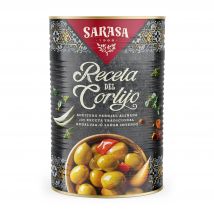 Aceitunas Verdial Aliñadas 'Receta del Cortijo' Sarasa - Sabor Tradicional Andaluz, Carnosas y con Aliño Intenso,  - Perfectas para Aperitivos o Regalos Gourmet