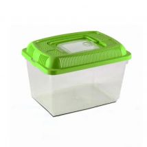 COTTECOTA-Acuario Terrario Verde Acuario de plástico para peces Terrario para insectos y tortugas,Plástico, Rejillas de ventilación, Asa para el transporte varias Medidas Caja de Cría de Peces