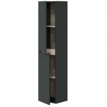 Columna de baño Flotante Lotto en color Gris Antracita y Roble Baño Moderno