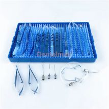 21PCS Ophthalmic Instruments eye Cataract Set Eye mit sterilisation tray box
