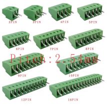 5/10Pcs KF128 2,54mm Pitch PCB Terminal Block Stecker 150V 6A 2/3/4/5/6/7/8/9/10/12/14/16Pin Schraube Terminal Für 26-18AWG Kabel