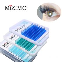 MIZIMO Neue farbe grafted wimpern hohe qualität künstliche nerz haar falsche wimpern blau serie wimpern verlängerung