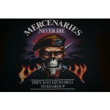 Rare 80s Mercenaries Never Say Die Military Armed Special Force Men T Shirt Short  Casual  customized products