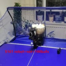 Table Tennis Training Robot, Ping Pong Ball Machine, Trainer with Catch Net, 100Balls Ball Robot, Catch Net
