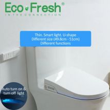 EcoFresh D U-form Smart wc sitz Elektrische Bidet abdeckung smart nachtlicht intelligente bidet