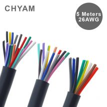 Kabel Schwarz 26AWG 0,12 mm2 Kupferdraht 2/3/4/5/6/7/8/10/12/14/16/20 Kernstifte Steuersignalleitung RVV
