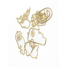 20 pieces of brass retro face pendant face contour earring pendant trend diy jewelry hand-made