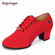 Frau Latin Ballroom Dance Schuhe Weiche Sohle Tuch Frauen Tango Praxis Tanz Schuhe Nahen Ferse Damen Nicht-Slip tanz Turnschuhe