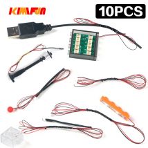 10pcs DIY LED 2pin 1X1 Building Block Lamp 1X4 MOC Accessories Brick USB High-Tech Street 10 In 1 Hub Compatible with lego
