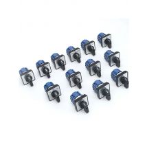 ZHUCO SZW26/LW26-20 64X64 mm 48X48 mm Panel Mount 20A 660V 2 Phase 8 Screws Power Knob Selection Cam Rotary Changeover Switch