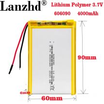 Batería Lipo recargable para GPS, MP4, cámara, Banco de energía, tableta, juguetes eléctricos, almohadilla, DVD, 1-10 piezas, 3,7 v, 4000mAh, 606090