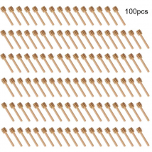 Barra agitadora de miel de alta calidad, mango mezclador, tarro, cuchara, práctico, 100 piezas, cucharón de madera, suministros de palo largo para miel, herramientas de cocina para miel