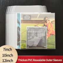 Vendita calda 10 pezzi addensare PVC maniche esterne richiudibili per 12 ''singolo LP Gatefold 2LP 10'' vinile 7 ''busta per dischi