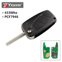 YIQIXIN 433Mhz PCF7946 Chip Flip Pieghevole Nero Chiave A Distanza Dell'automobile Per Fiat 500 Punto Ducato Stilo Panda EVO Bravo Doblo Fiorino Qubo