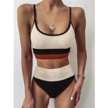 Push-Up Badeanzug Weibliche Patchwork Bademode Für Frauen Badeanzug Hohe Taille Bikini Set Sport Tragen Schwimmen Anzug Sexy Bikini