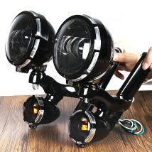 Glänzend schwarz burst led Zusatz beleuchtungs halterung für Harley Touring Street Glide 2016-2019