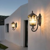 Römische Außenwandleuchte im europäischen Stil, LED-Retro-Gartenbeleuchtung für die Tür der Wohnvilla