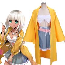 Danganronpa V3 Killing Harmony Cosplay Angie Yonaga Costume Full Set Women Girls Halloween Christmas Party Sexy Uniform Wig