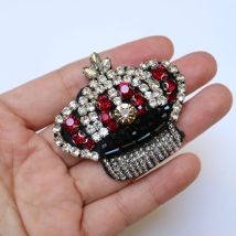 Mode Perlen Applikationen Patches für Kleidung DIY Nähen auf Strass Patch Krone Schmetterling Stickerei Parches Bordados Para Ropa