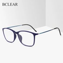 BCLEAR Moda TR90 Occhiali Telaio Uomini o donne Ultraleggero Unisex Quadrato Occhiali in vetro semplice Montatura da vista maschile Occhiali Hot