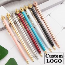 Krone Metall Kugelschreiber Werbegeschenke Kristall Stift Luxus individuelles Logo Kugelschreiber Hochzeit Geburtstag Geschenk gravierter Name