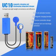 Caricabatteria magnetico TrustFire UC10 con funzione power bank Caricatore universale per celle Li-ion 32650 21700 16340 26650 18650