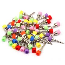 50 stücke Dental Labor Material Bunte Nylon Latch Kleine Flache Polieren Polierer Prophy Pinsel Einweg Dental Mundpflege Werkzeug