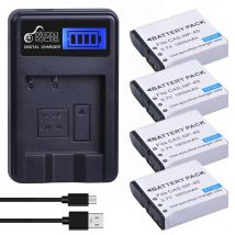 1600mAh NP-40 NP40 Batterie für Casio EX-Z30 Z40 Z50 Z55 Z57 Z400 Z750 Z850 FC100 KOMERY 4K Kamera camcorder, ladegerät für NP 40